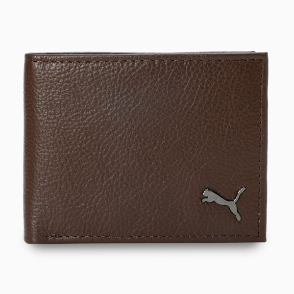 Cat Logo Leather Wallet, Chocolate, extralarge-IND