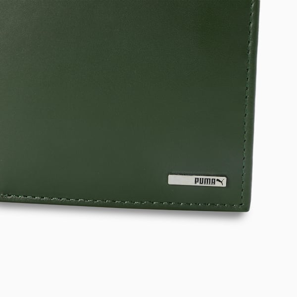 Cat Logo Leather Wallet, Teal Green, extralarge-IND