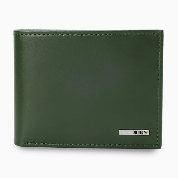 Cat Logo Leather Wallet, Teal Green, extralarge-IND