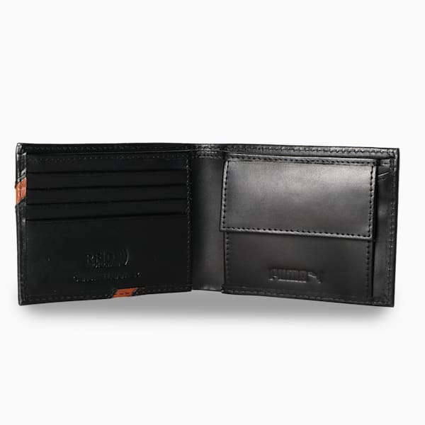 Metal World Logo Wallet, PUMA Black-Desert Tan, extralarge-IND
