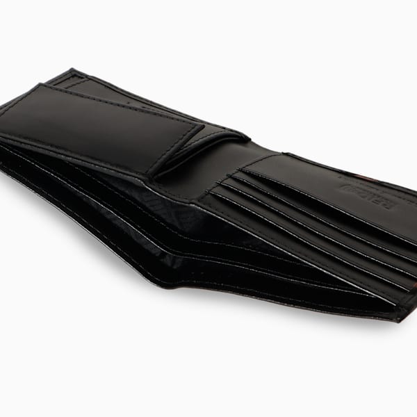 Metal World Logo Wallet, PUMA Black-Desert Tan, extralarge-IND