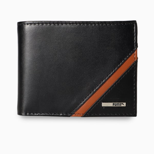 Metal World Logo Wallet, PUMA Black-Desert Tan, extralarge-IND