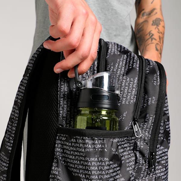 ACADEMY Printed Backpack, PUMA Black-Logo Lab AOP, extralarge-IND