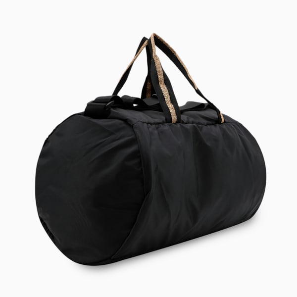 AT ESS Women's barrel bag, PUMA Black-Bright Gold, extralarge-IND