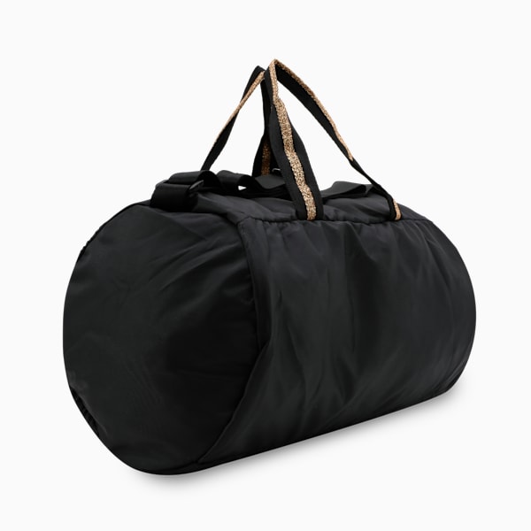 Active Training Essentials Women's Lightweight Barrel Bag, PUMA Black-Bright Gold, extralarge-IND