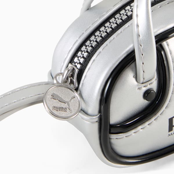 PUMA 1976 Grip Bag Keychain, Glacial Gray-PUMA Black, extralarge