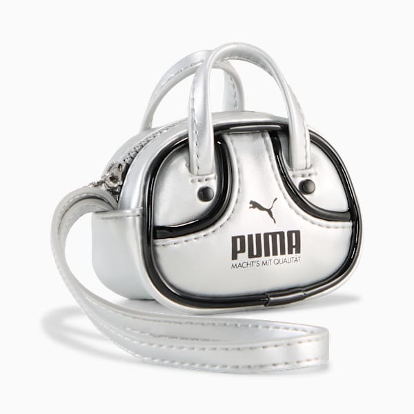 PUMA 1976 Grip Bag Keychain, Glacial Gray-PUMA Black, extralarge