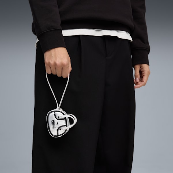 PUMA 1976 METALLIC 0.2L Grip Bag Keychain, Glacial Gray-PUMA Black, extralarge