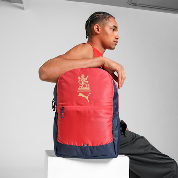 PUMA x Royal Challengers Bangalore Unisex Backpack, For All Time Red-PUMA Navy, extralarge-IND