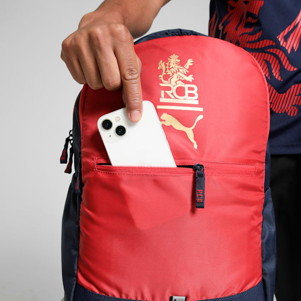 PUMA x Royal Challengers Bangalore Unisex Backpack, For All Time Red-PUMA Navy, extralarge-IND