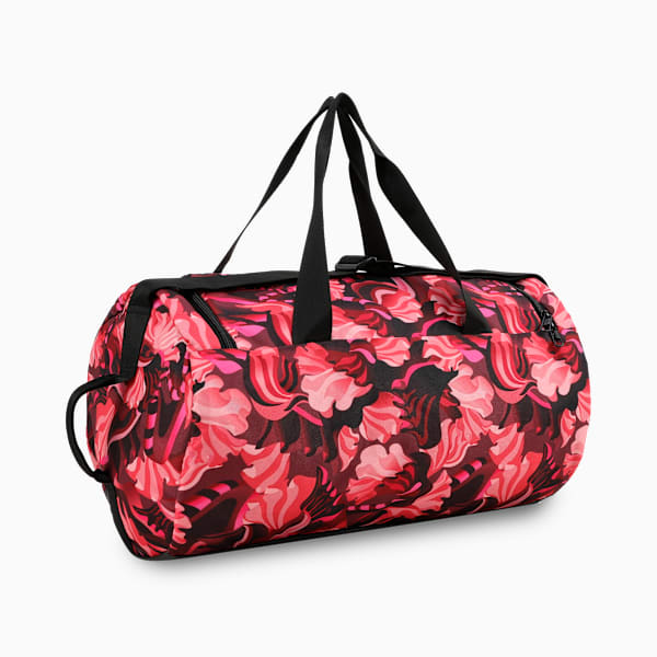 Active Training Essentials Concept Women's Barrel Bag, Ruby Shimmer-Poised Pink-AOP, extralarge-IND