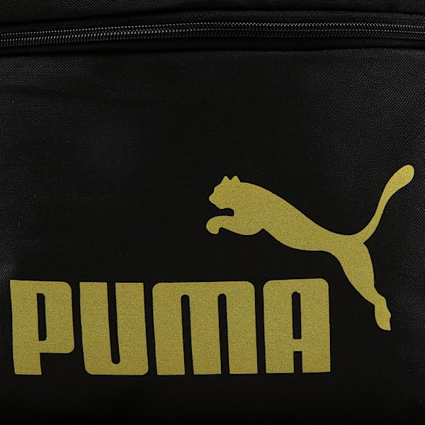 Phase Reliable Lightweight Backpack, PUMA Black-Golden Logo, extralarge-IND