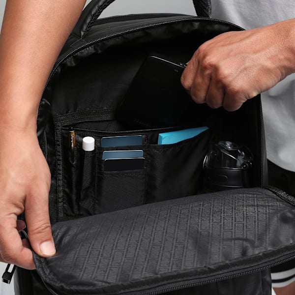 PUMA Travel V1 Spacious Expandable Backpack, PUMA Black, extralarge-IND