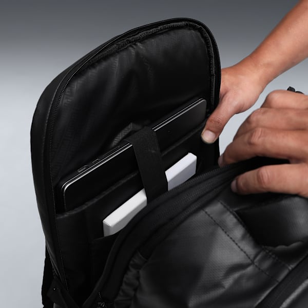 PUMA Travel V1 Spacious Expandable Backpack, PUMA Black, extralarge-IND