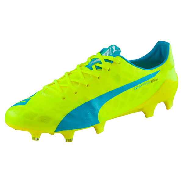 evoSPEED SL FG Football Boots, yellow-blue-white, extralarge-IND