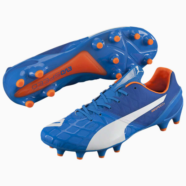 evoSPEED 1.4 FG Football Boots, electric blue lemonade-white-orange clown fish, extralarge-IND