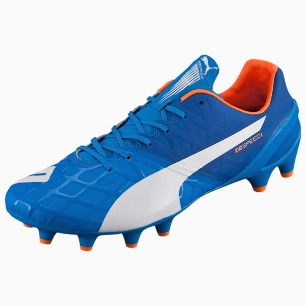 evoSPEED 1.4 FG Football Boots, electric blue lemonade-white-orange clown fish, extralarge-IND