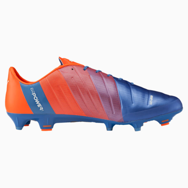 evoPOWER 1.3 FG Football Boots, Blue Yonder-Puma White-Shocking Orange, extralarge-IND