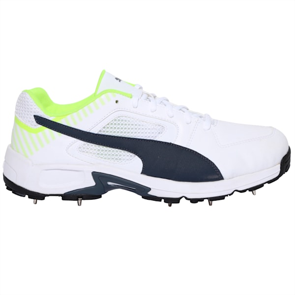 Team Full Spike  Cricket Boots, white-new navy-safety yellow, extralarge-IND