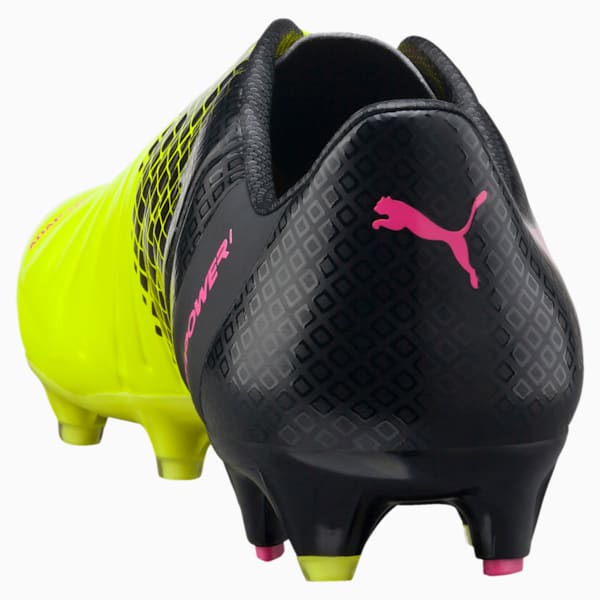 evoPOWER 1.3 Tricks FG Men’s Football Boots, pink glo-safety yellow-black, extralarge-IND