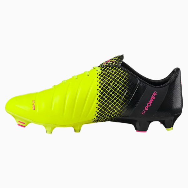 evoPOWER 1.3 Tricks FG Men’s Football Boots, pink glo-safety yellow-black, extralarge-IND