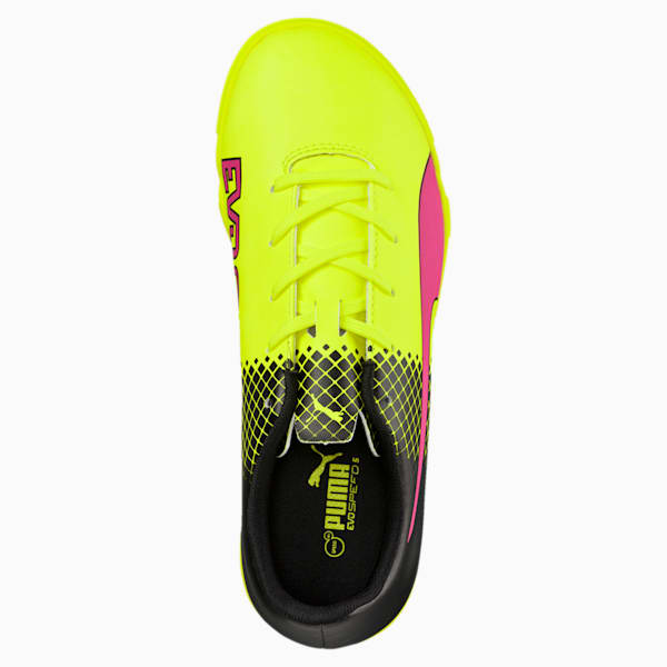 evoSPEED 5.5 TT Kids' Football Boots, pink glo-safety yellow-black, extralarge-IND