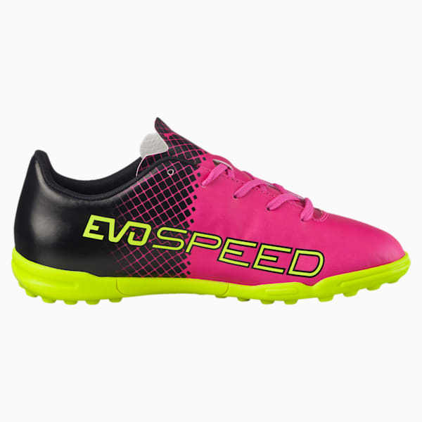 evoSPEED 5.5 TT Kids' Football Boots, pink glo-safety yellow-black, extralarge-IND