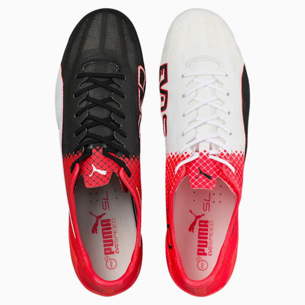 evoSPEED SL II FG Men's Football Boots, Puma Black-Puma White-Red Blast, extralarge-IND