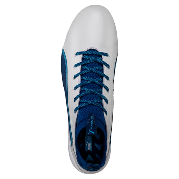 evoTOUCH 1 FG Men's Football Boots, Puma White-TRUE BLUE-BLUE DANUBE, extralarge-IND