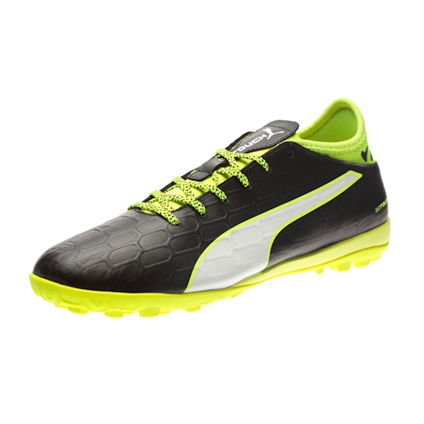 evoTOUCH 3 TT Men's Football Boots, black-white-safety yellow, extralarge-IND