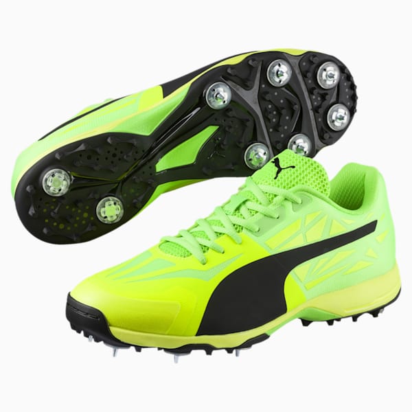 evoSPEED Spike 1.5  Cricket Boots, Safety Yellow-Puma Black-Green Gecko, extralarge-IND