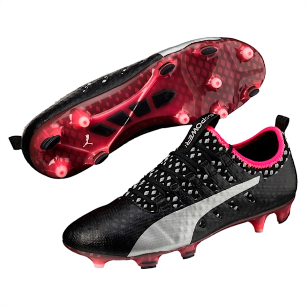 evoPOWER Vigor 1 FG Men's Football Boots, black-puma silver-quiet shade-bright plasma, extralarge-IND
