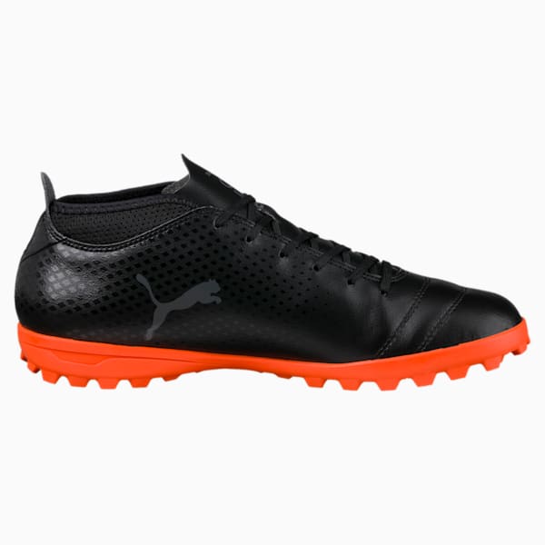 ONE 17.4 TT Men's Soccer Cleats, Puma Black-Puma Black-Shocking Orange, extralarge