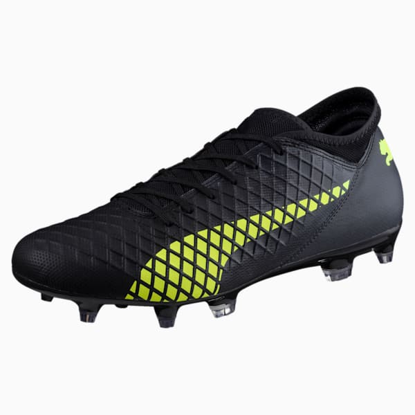 FUTURE 18.4 FG/AG Men's Football Boots, Puma Black-Fizzy Yellow-Asphalt, extralarge-IND