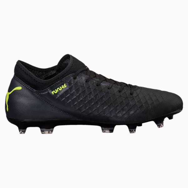 FUTURE 18.4 FG/AG Men's Football Boots, Puma Black-Fizzy Yellow-Asphalt, extralarge-IND