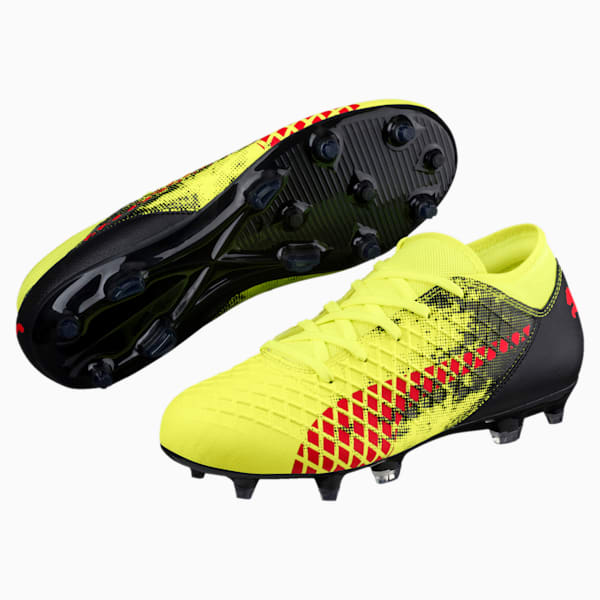 FUTURE 18.4 FG/AG Jr Football Boots, Yellow-Red-Black, extralarge-IND