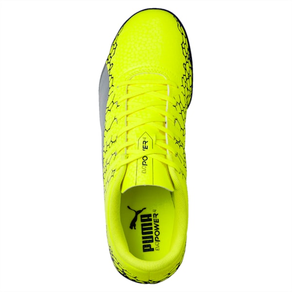 evoPOWER Vigor 4 Graphic IT Men's Indoor Court Shoes, Safety Yellow-Silver-Blue Depths, extralarge-IND