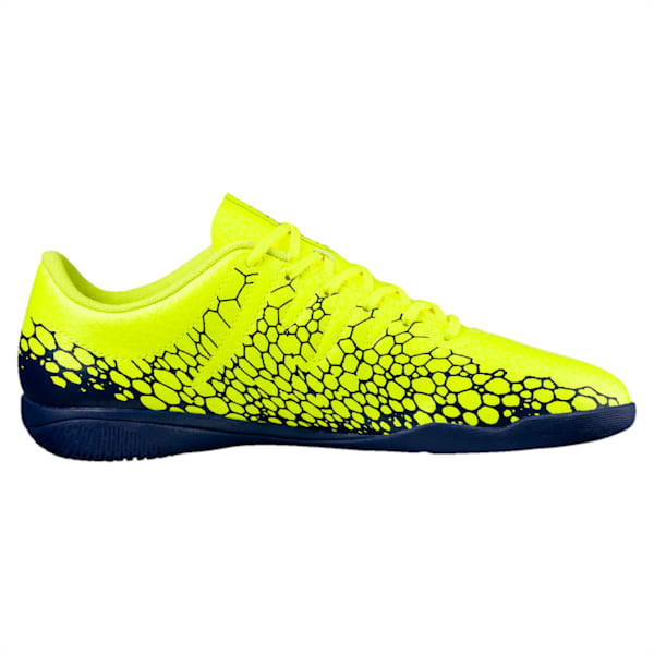 evoPOWER Vigor 4 Graphic IT Men's Indoor Court Shoes, Safety Yellow-Silver-Blue Depths, extralarge-IND