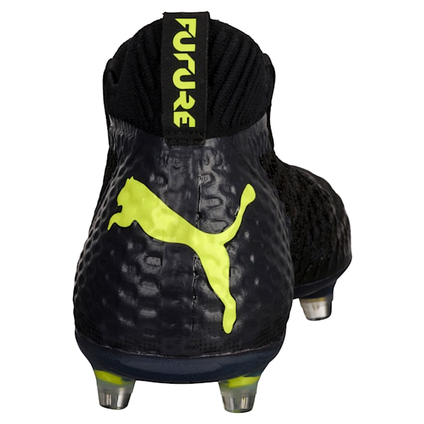 FUTURE 18.1 NETFIT FG/AG Men's Soccer Cleats, Puma Black-Fizzy Yellow-Asphalt, extralarge
