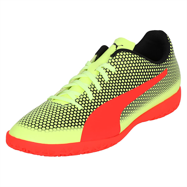 PUMA Spirit IT Indoor Court Shoes, Yellow-Red-Black, extralarge-IND