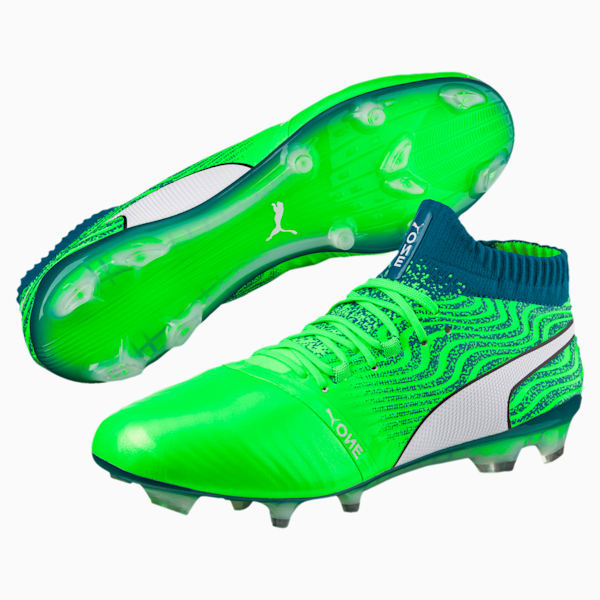 ONE 18.1 FG Men's Football Boots, Green-White-Deep Lagoon, extralarge-IND