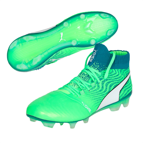 ONE 18.1 FG Men's Football Boots, Green-White-Deep Lagoon, extralarge-IND