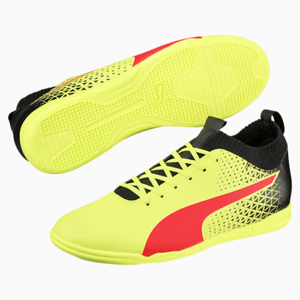 evoKNIT IT Men's Football Shoes, Yellow-Red-Black, extralarge-IND