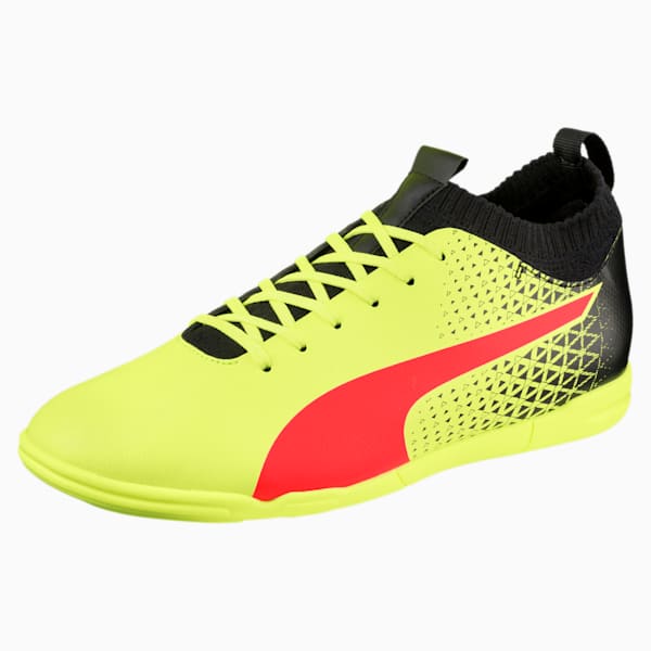 evoKNIT IT Men's Football Shoes, Yellow-Red-Black, extralarge-IND
