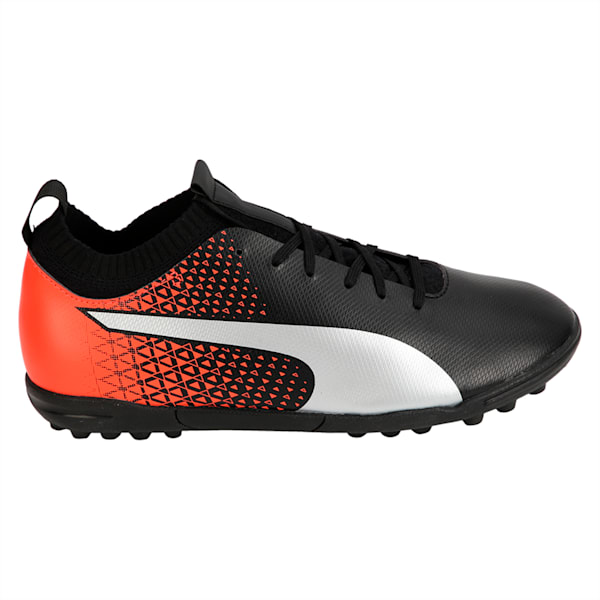 evoKNIT TT Men's Football Shoes, Puma Black-Puma Silver-Red Blast, extralarge-IND