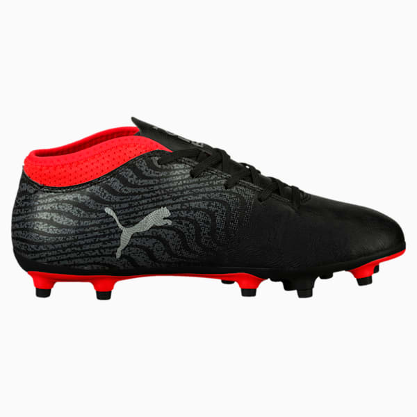 ONE 18.4 FG Soccer Cleats JR, Puma Black-Puma Silver-Red Blast, extralarge