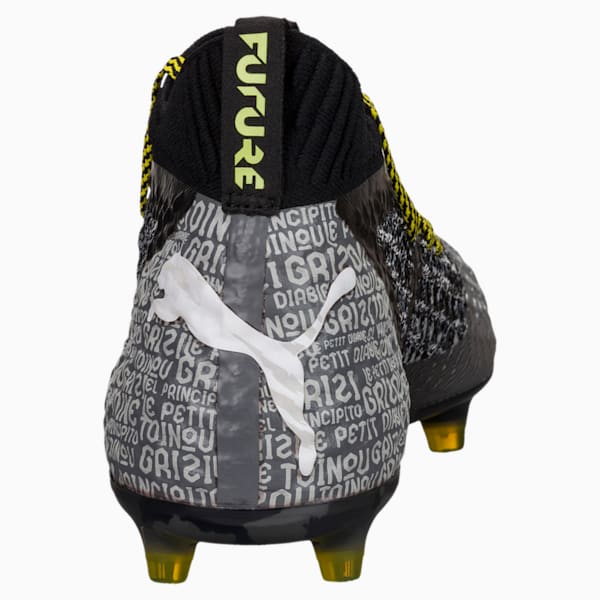 FUTURE 18.1 NETFIT Grizi FG/AG Men's Soccer Cleats, Black-Silver-Yellow, extralarge