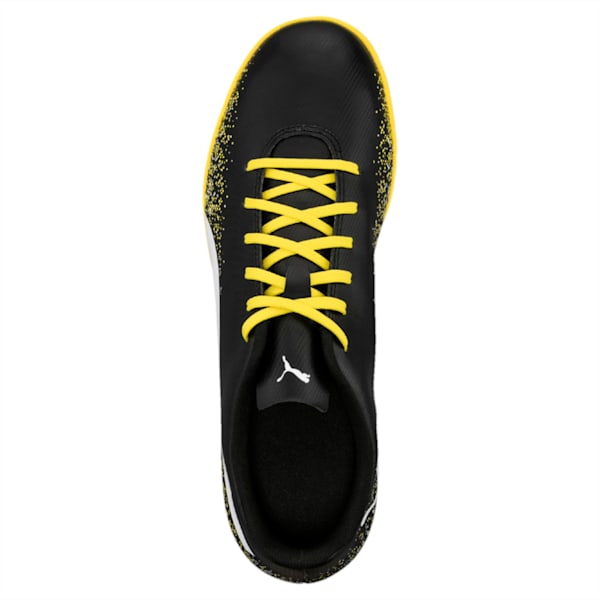 Truora IT Men's Indoor Court Shoes, Puma Black-Puma White-Blazing Yellow, extralarge-IND