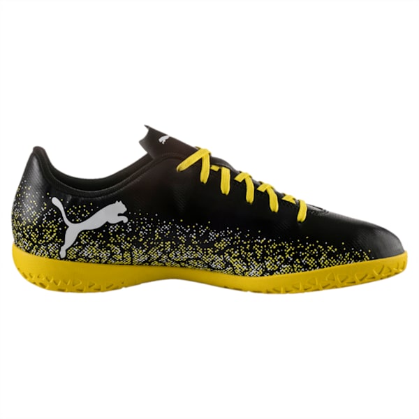 Truora IT Men's Indoor Court Shoes, Puma Black-Puma White-Blazing Yellow, extralarge-IND