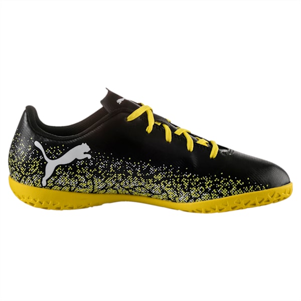 Truora IT Kids' Indoor Court Shoes, Black-White-Blazing Yellow, extralarge-IND